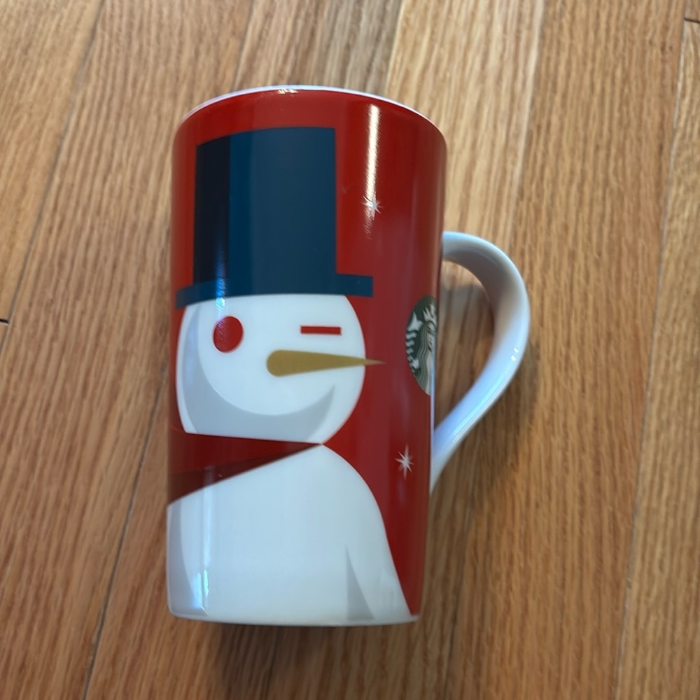 12oz Starbucks snowman cup